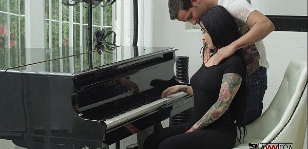  Axxxteca Jack Escobar has the oportunity to have delicious body of Katrina Jade as a Piano student, then gets a hard fuck from her!!